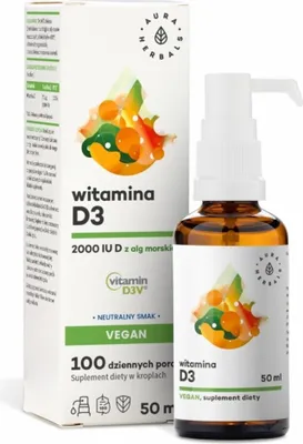 Image de Aura Herbals vitamine d3 2000 UI végétalienne 50 ml BI8169