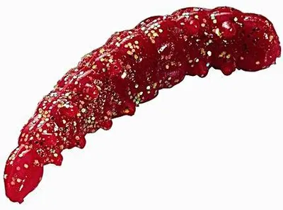 Zdjęcie produktu dla Organiczna przynęta naturalna Berkley Sparkle Honey Worm czerwona 55 sztuk