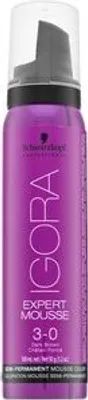 Produktbild von Schwarzkopf Professional Igora Expert Mousse Semi-Permanent Mousse Color Semi-permanente Schaum-Haarfarbe 3-0 100 ml