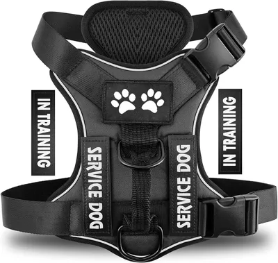 Produktbild von Hundegeschirr Reflectierend, Atmungsaktiv, Vorderclip, Sicherheitshebel, für Kleine, Mittlere und Große Hunde