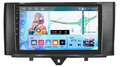 Image de Compatible avec Carplay, smartphones, et véhicules Mercedes-Benz Smart de 2011 à 2015. Modèle TA4, 4G, 64 Go