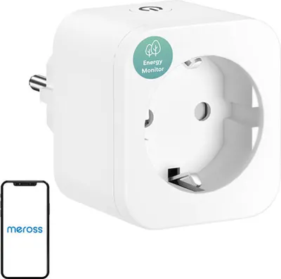 Immagine prodotto di Meross Mss305-Eu Presa intelligente con misurazione dell'energia (Non-Homekit)
