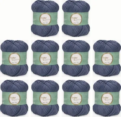 Productafbeelding van 10 bollen Anchor Creativa Fino – 100% katoengaren voor haken en breien (kleur 00269)