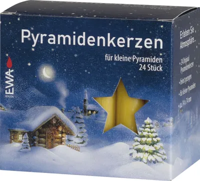 Obrázek produktu pro Pyramidová svíčka 14x74mm, medová 24s