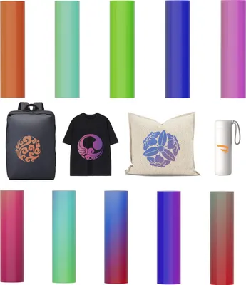Produktbild von 10 Stück Infusible Transferpapier Ink Sheets 4,5x12 Zoll Sublimationspapier für T-Shirts (Farbverlauf)