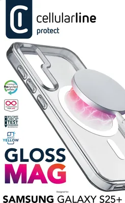 Produktbild von Cellularline Gloss MagSafe Case MAG fr Samsung S25+ Clear