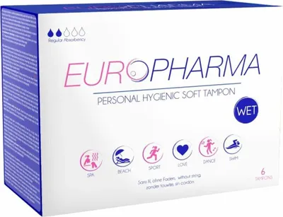 Zdjęcie produktu dla Europharma - Tampony Dzialania 6 Szt