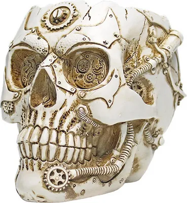 Produktbild von Totenkopf-Blumentopf, handbemalt, Kunstharz, Gothic-Pflanzgefäß, dekorativer Blumentopf, Süßigkeitenschale für Zuhause, Büro, Halloween-Dekor
