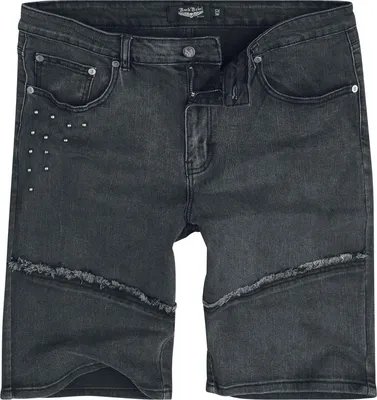 Produktbild von Rock Rebel by EMP Herren Shorts With Used Details schwarz 33