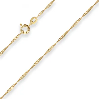 Produktbild von 1,4mm Singapurkette Goldkette Collier Halskette aus 375 Gold Gelbgold 42cm