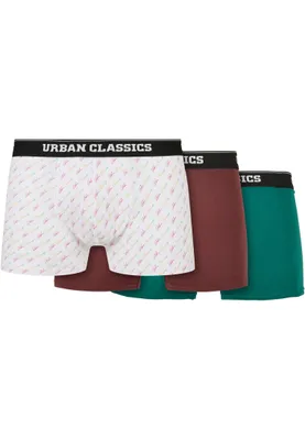 Produktbild von TB3838 - Organic Boxer Shorts 3-Pack scrpt clrfl+cherry+treegreen XL