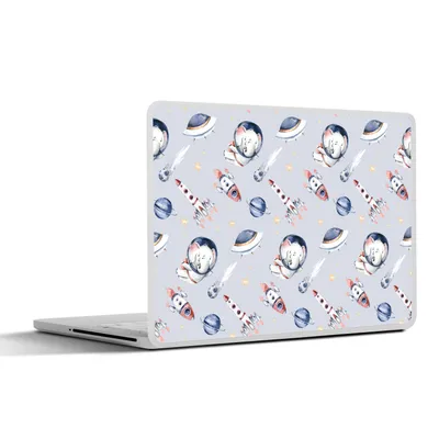 Produktbild von MuchoWow® Laptop Aufkleber Sticker Cover Muster - Elefant - Rakete - Jungen - Mädchen - Kinder - Mädchen 31x22.5 cm - Laptop-Deko