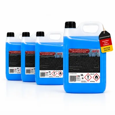 Produktbild von 20 L Scheibenfrostschutz KONZENTRAT bis -60 °C Scheibenwischwasser Auto Frostschutz 4 x 5 L