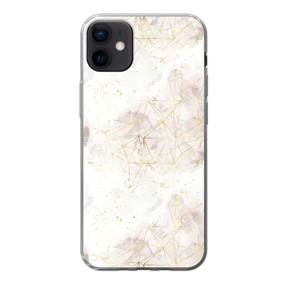 Produktbild von MuchoWow® Handyhülle Schutzhülle Hülle für iPhone 12 mini Marmor - Geometrie - Gold Silikon Softcase Handy Hülle - Bild