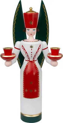 Produktbild von Lichterengel, farbig (34cm) von Holzkunst Schalling