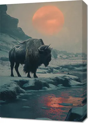 Produktbild von Bild 50x70cm Wisentmonolith