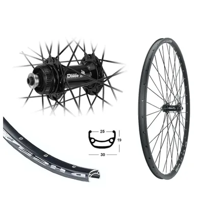 Produktbild von 28"/29" Vorderrad Disc 25-622 MTB Hohlkammer Centerlock Industrielager schwarz