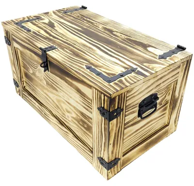 Immagine prodotto di Cassa in legno Cassa in legno da 80 cm con rinforzi in metallo