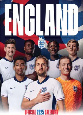 Obrázok produktu pre England FA - Kalendár "2025", A3 BS4606 (jedna veľkosť) (červená/modrá/biela)