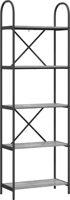 Obrázok produktu pre vidaXL Regál na knihy Grey Sonoma 60 x 30 x 183 cm Materiál na báze dreva
