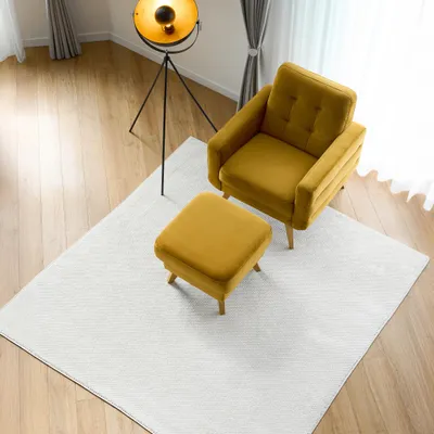 Obrázok produktu pre Koberec Tapiso, štvorcový, AGRA, moderný, krémový, do obývacej izby, ÖKO-TEX, 160 x 160 cm