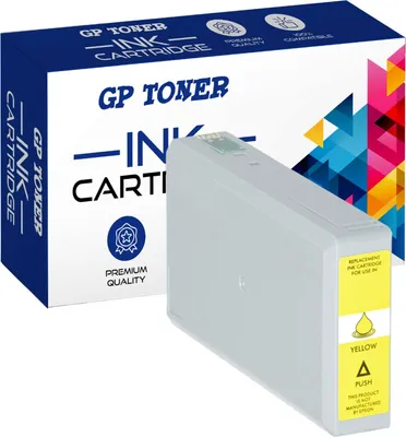 A box of GP Toner ink cartridges with one cartridge placed in front of it.