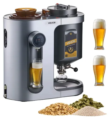 Produktbild von VEVOR Automatischer Heim-Bierbrauer, 1500W Elektrische Bierbraumaschine, 13L All-in-One Heim-Brauer mit Maisch- und Kochgerät, 304 Edelstahl-Innentank, Automatische Temperatur- und Druckregelung