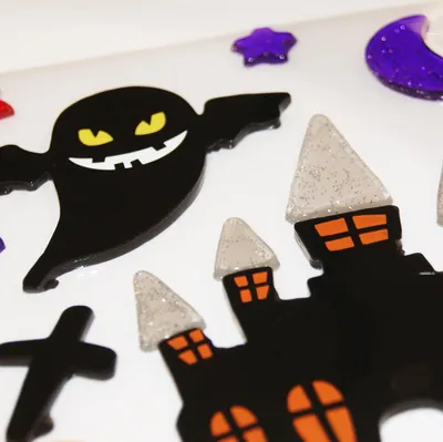 Produktbild von Halloween Gel-Sticker - Spukschloss