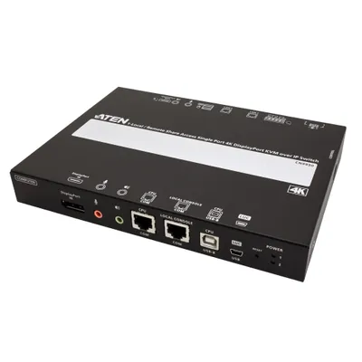 Obrázek produktu pro ATEN CN9950-AT-G, 4096 x 2160 px, Připojení na síť Ethernet, 4K Ultra HD, 9,76 W, Černá