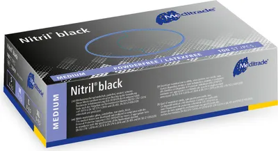 Produktbild von Meditrade - Einmalhandschuhe Nitril black - Größe M - 100 Stück