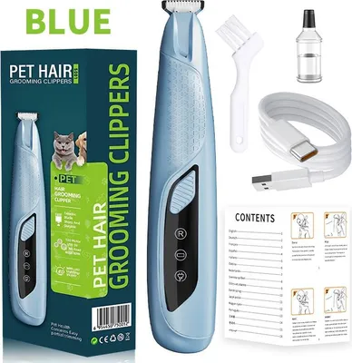 Produktbild von INF Tierhaarschneider für Pfoten – ABS, 16,5cm, LED, für Hunde & Katzen Blau