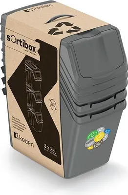 Produktbild von Prosperplast Mülltrenner SORTIERBOX einzeln Grau