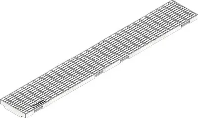 Produktbild von Hauraton Faserfix KS 100 Gitterrost MW 30/10 mit horizontaler Schubsicherung 1000 mm x 149 mm x 20 mm