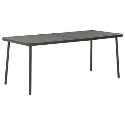 Image de vidaXL Ensemble de jardin 9 pièces acier gris foncé