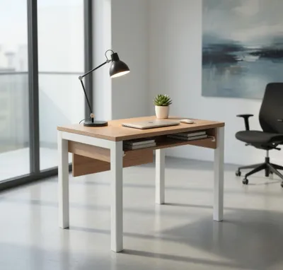 Produktbild von Kompakter Computertisch Schreibtisch Büro Modern Holzoptik