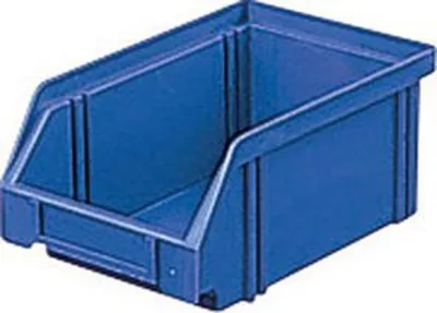 Produktbild von LA KA PE Sichtlagerkasten Größe 1C blau Länge 500 / 450 x Breite 300 x Höhe 145mm aus Polystyrol stapelbar - LK1C