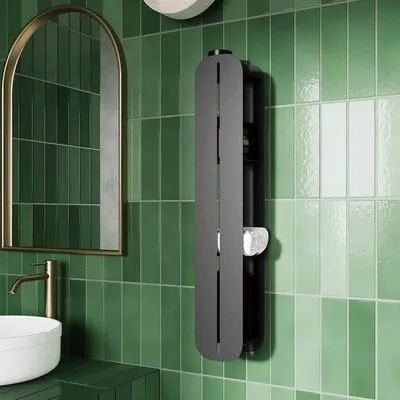 Immagine prodotto di Scaffale in metallo nero 80x15 cm per il bagno