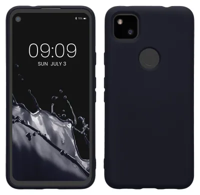 Produktbild von kwmobile Hülle kompatibel mit Google Pixel 4a Hülle - gummierte TPU Silikon Handyhülle - Schutzhülle für kabelloses Laden - Case in Deep Ocean