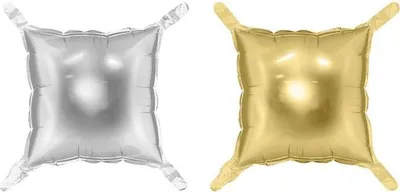 Produktbild von Folienballonvorhang doppelseitig quadratisch, gold-silber, 35 x 35 cm (1 Packung / 4 Stück)