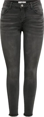 Produktbild von JDY Damen Skinny Jeans Stretch JDYSONJA Ankle Denim Hose mit Fransen | XS / 32L
