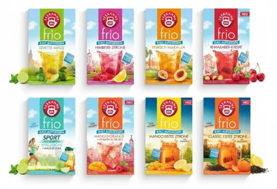 Produktbild von Teekanne FRIO Tee - verschiedene Sorten - ab 1 Packung (18 Beutel) - Himbeere-Ztrone