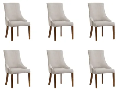 Produktbild von 6x Designer Polster Stuhl Set Garnitur Stühle Komplett Lehn Sitz Lounge Club