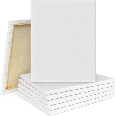 Produktbild von Tebery Set aus 6 Keilrahmen 30 x 40 cm - 100% Baumwollleinwand weiß
