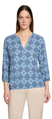 Produktbild von Cartoon Damen Casual-Bluse mit Muster 40, Blau/Grün