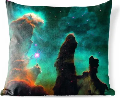 Produktbild von MuchoWow® Outdoor Kissen - Gassäulen in Nebeln - 50x50 cm - Wetterfest - Lounge Kissen - Komfortabel - Kissen mit Bild