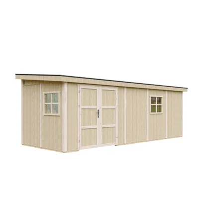 Immagine prodotto di Casetta da giardino 14,3 m² - H231x248x648 cm - Senza pavimento e parete laterale - Timbela M941B