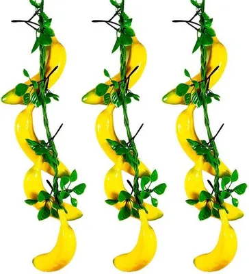 Productafbeelding van Kunstbananen, 3 stuks, fruitmodel, decoratie voor in huis, namaakbananen