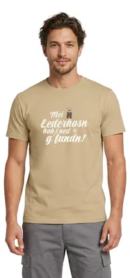 Produktbild von Spreadshirt Bayern Lederhose Ersatz Volksfest Trachtenshirt Männer T-Shirt, XL, Sandbeige