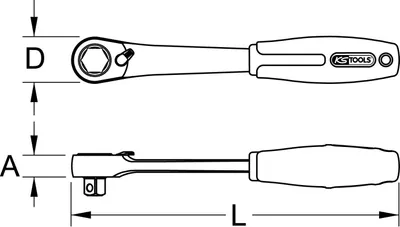 Produktbild von KS Tools 19mm TRIPLEplus Durchgangs-Umschaltknarre