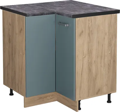 Produktbild von Eckunterschrank Vicco R-Line Blau-Grau 75.6 cm , AP Anthrazit, Model 45455